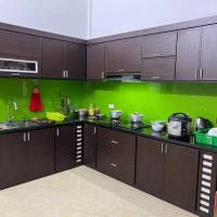 Tủ bếp nhựa vân gỗ mẩu 12